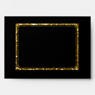 5 x 7 Vintage Black & Gold Envelope