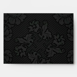 5 x 7 Vintage Black & Gold Royal Return Address Envelope