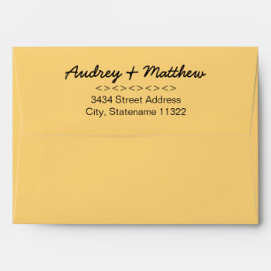 5 x 7 Vintage Elegant Script Typography Mailing En Envelope