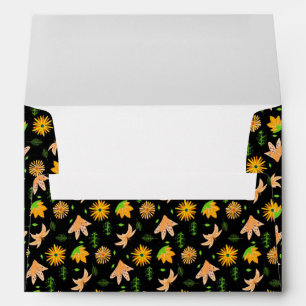 5 x 7 Vintage Floral Pattern Return Address Envelope