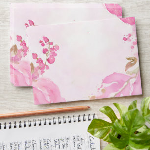 5 x 7 Vintage Floral Pattern Return Address Envelope