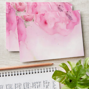 5 x 7 Vintage Floral Pattern Return Address Envelope