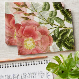 5 x 7 Vintage Floral Pattern Return Address Envelope