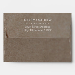 5 x 7 Vintage Rustic Kraft Return Address Envelope