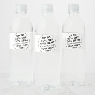 5 x Water Bottle Labels 25% OFF Bulk Buy Discount