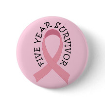 5 Year Breast Cancer Survivor Button