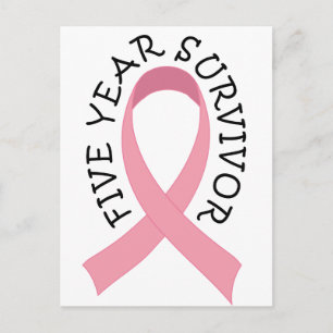 5 Year Breast Cancer Survivor Postcard