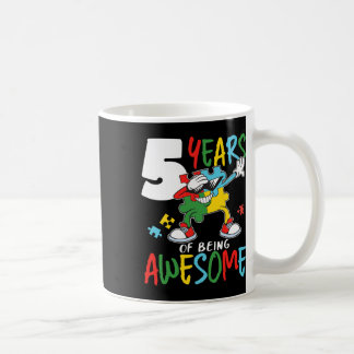 5 Year Old Birthday Autistic Boy Girl Autism Aware Coffee Mug