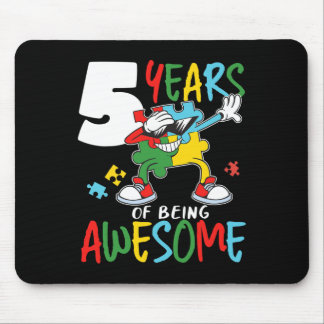 5 Year Old Birthday Autistic Boy Girl Autism Aware Mouse Mat