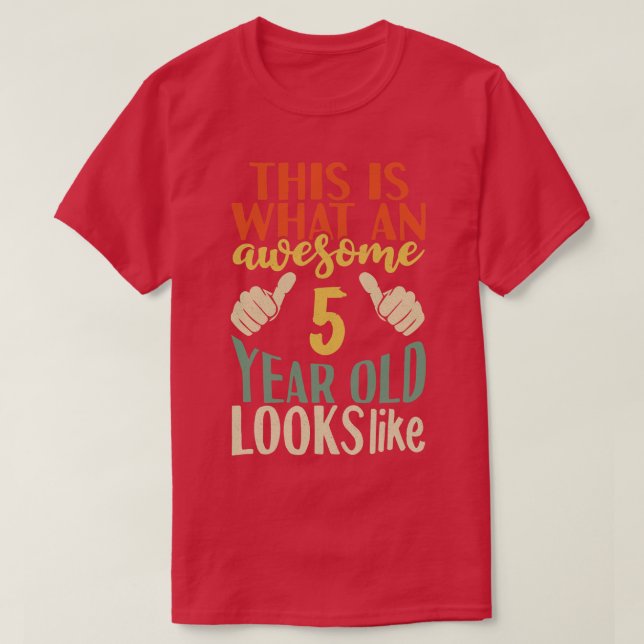 5 year old birthday T-Shirt (Design Front)