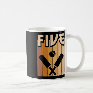 5 Year Old Cricket Birthday Boy Girl 5th Birthday Coffee Mug