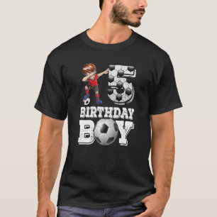 5 year old Dabbing boy Soccer Player 5th birthday T-Shirt