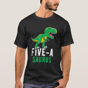 5 Year Old Dinosaur Birthday 5th Rex Dino Five Sau T-Shirt