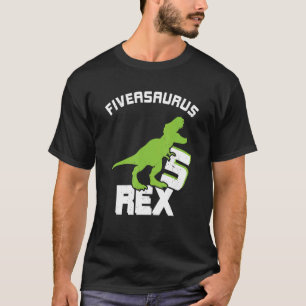 5 Year Old Dinosaur Birthday 5th Rex Dino Five Sau T-Shirt