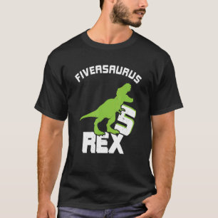 5 Year Old Dinosaur Birthday 5th Rex Dino Five Sau T-Shirt