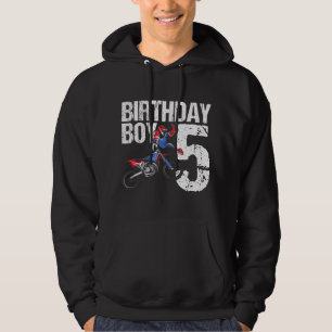 5 Year Old Dirt Bike Birthday Party Motocross MX 5 Hoodie