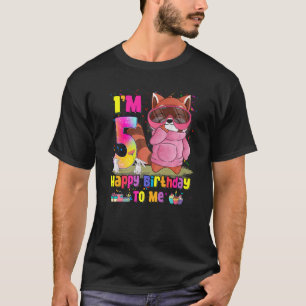 5 Year Old Girl Princess Little Red Panda  5th Bir T-Shirt