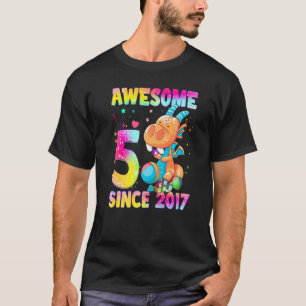 5 Year Old Girls Teens Cute Little Dragon 5th Bir T-Shirt
