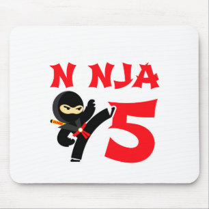 5 Year Old Karate Ninja Party Kids 5th Birthday T Mouse Mat