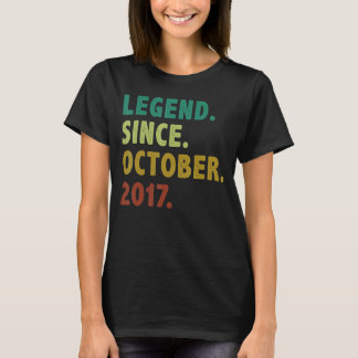 5 Year Old  Legend Since October 2017 5th Birthday T-Shirt