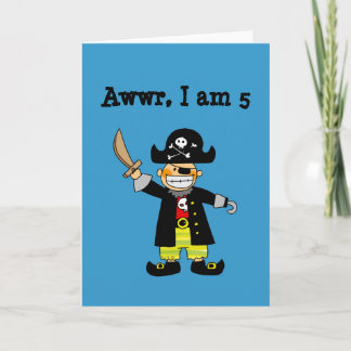 5 year old pirate boy card