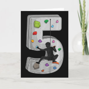 5 Year Old Rock Climbing 5th Birthday Adventures C Card