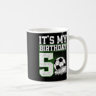5 Year Old Soccer Boy Its My 5th Birthday Soccer L Coffee Mug