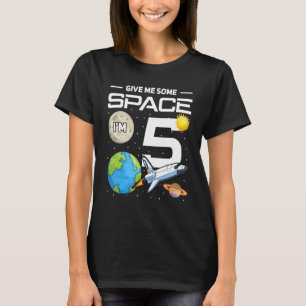 5 Year Old Space Birthday Outer Space 5th Birthday T-Shirt