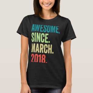 5 Year Old Vintage March 2018 5th Birthday Boy 1 T-Shirt