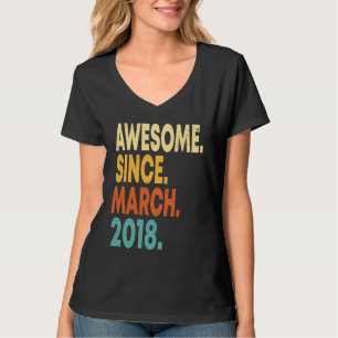 5 Year Old Vintage March 2018 5th Birthday Boy T-Shirt