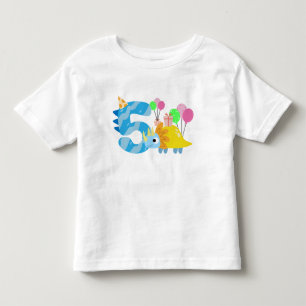 5 Year Old's Dinosaur Birthday Toddler T-Shirt