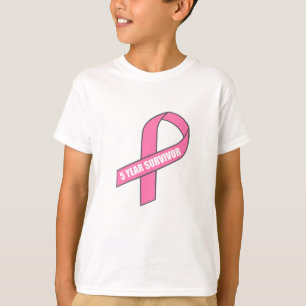 5 Year Survivor (Breast Cancer Pink Ribbon) T-Shirt