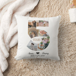 5 Year Wedding Anniversary Cushion