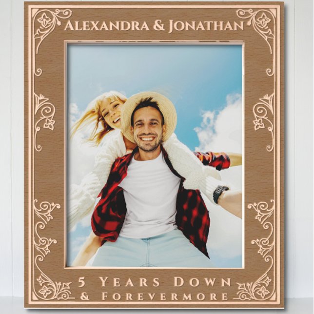 5 Year Wood  Wedding Anniversary Forevermore  Etched Frames (Creator Uploaded)