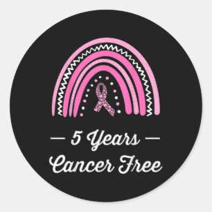 5 Years Breast Cancer Survivor  Classic Round Sticker