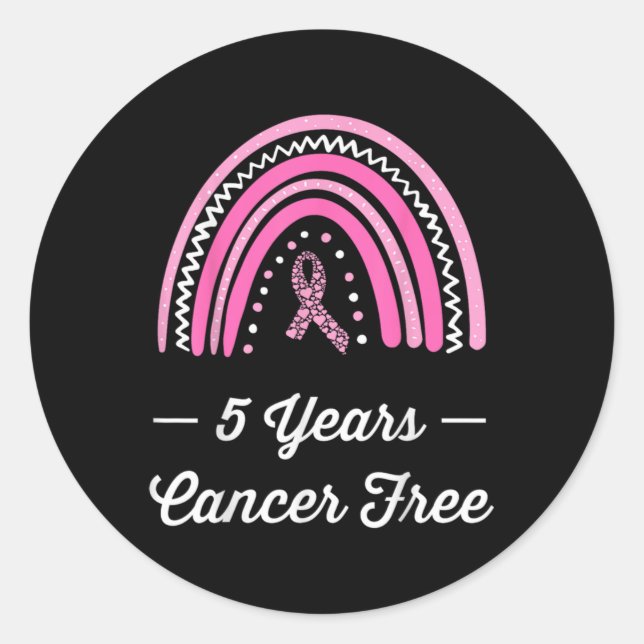 5 Years Breast Cancer Survivor  Classic Round Sticker (Front)
