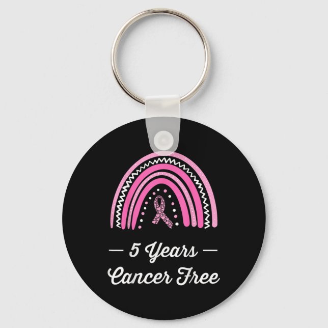 5 Years Breast Cancer Survivor  Key Ring (Front)