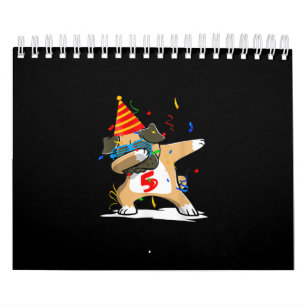 5 Years Dabbing Pug Dog Lover Birthday Calendar