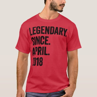 5 Years Legendary Since April 2018 5th Birthday T-Shirt