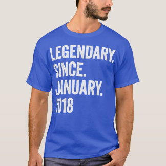 5 Years Legendary Since January 2018 5th Birthday1 T-Shirt