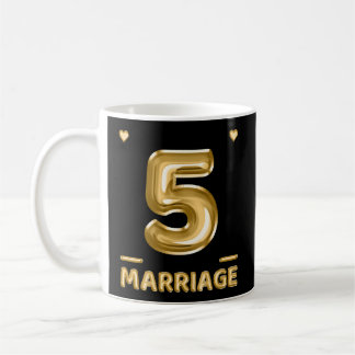 5 Years Marriage 5Th Wedding Anniversary Coffee Mug