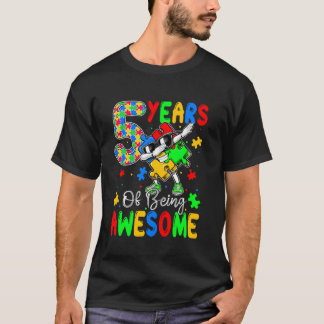 5 Years Of Being Au-some 5 Years Old Autism Awaren T-Shirt