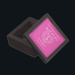 5 years of love pink tourmaline custom thank you gift box<br><div class="desc">Simple outline heart stone effect line art graphic 5th Wedding Anniversary gift box. Customise with your own choice of name and relationship. Currently reads to my wonderful wife Thank you for 5 years of love. Ideal for a fifth wedding anniversary pink tourmaline gemstone jewellery gift. 5 years of marriage is...</div>