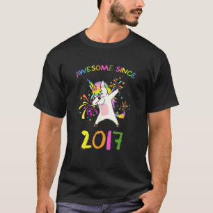 5 Years Old 5th Birthday Awesome Since 2017 Unicor T-Shirt