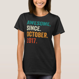 5 Years Old  5th Birthday Awesome Since October 20 T-Shirt