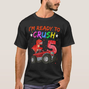 5 Years Old 5Th Birthday Dinosaur Gift For Boy Gir T-Shirt