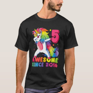 5 Years Old 5Th Birthday Party 2021 Funny Dabbing T-Shirt