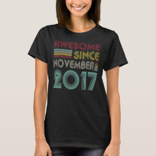 5 Years Old  Awesome Since November 2017 5th Birth T-Shirt