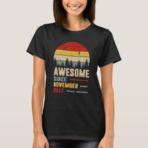 5 Years Old Awesome Since November 2017 5th Birth T-Shirt