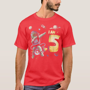5 Years Old Birthday Boy Astronaut Space 5th Birth T-Shirt